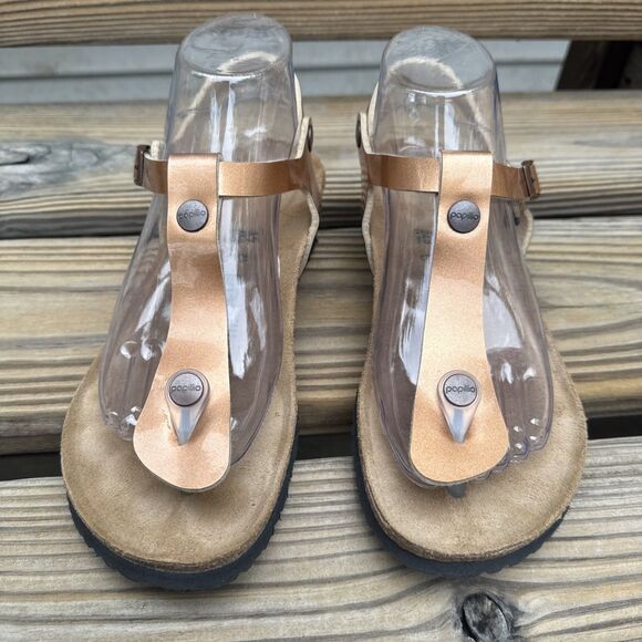 Birkenstock Papillo Copper Wedge Sandals - Picture 6 of 8